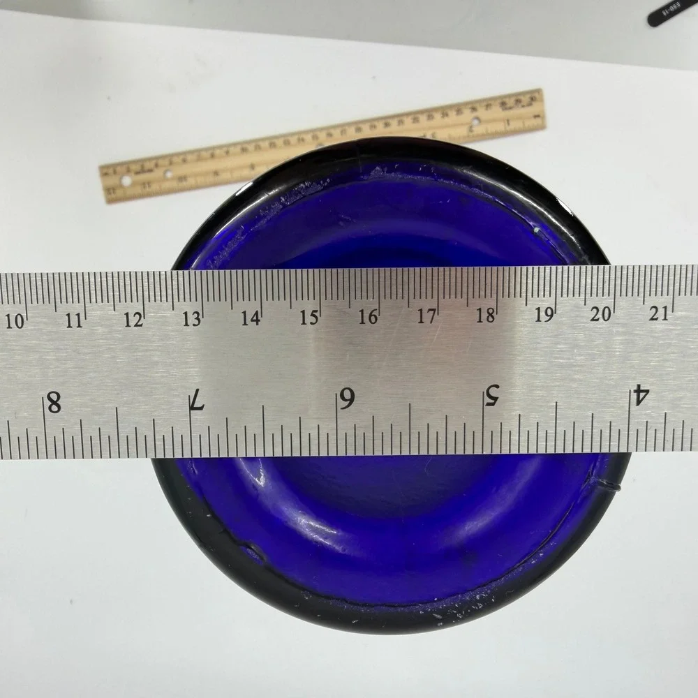 Vintage ROSSINI EMPOLI Glass‎ Genie Bottle Cobalt Blue Decanter No Stopper